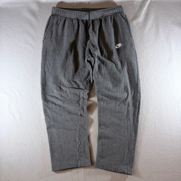 Nike Pants - Nike Womens XL Gray Fleece Sweatpants Straight Leg Elastic Waist BV2707-071